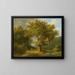 Landscape with a Couple of Farmers Returning Home - Johann Bernhard Klombeck — framed artwork on a wall