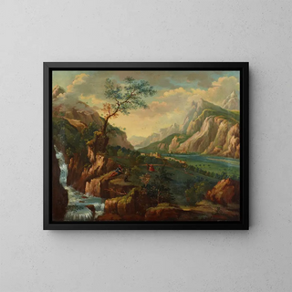 a beautiful landscape in the Sargans region - Johann Caspar Ulinger — framed artwork on a wall