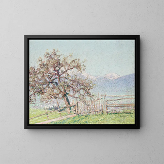 View of Dornbirn - Johann Charles Palmi — framed artwork on a wall
