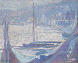 Morning at the port of Honfleur - Johann Charles Palmi — artwork view