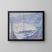 Morning at the port of Honfleur - Johann Charles Palmi — framed artwork on a wall