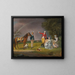 Portrait of Prince Alexander Mikhailovich Belosselski and his family in a landscape - Johann Christian Klengel — framed artwork on a wall