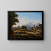 Roman Camp Scene Painting Torre del Quinto - Johann Christian Reinhart — framed artwork on a wall