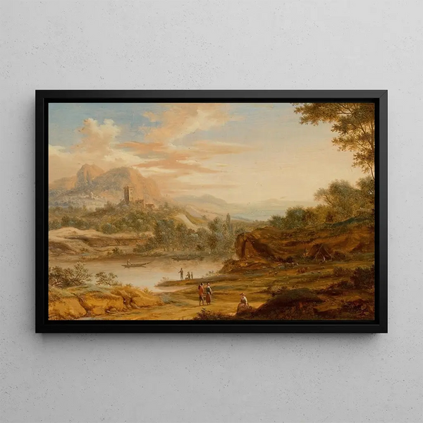 View in Italy - Johann Christian Vollerdt — framed artwork on a wall