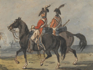 Two members of the Royal Guard on horseback - Johann Conrad Gessner — artwork view