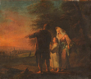 Sainte Famille en route pour Jérusalem - Johann Conrad Seekatz — artwork view