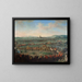 Emperor Francis I Entry, Étienne and his son Joseph II in Frankfurt on March 29, 1764 - Johann Dallinger von Dalling — framed artwork on a wall