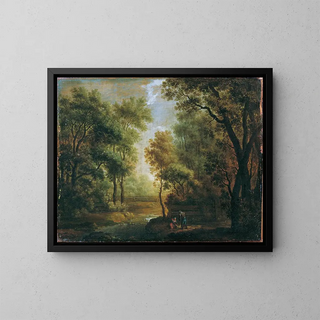 Forest Landscape Painting - Johann Evangelist Dorfmeister — framed artwork on a wall