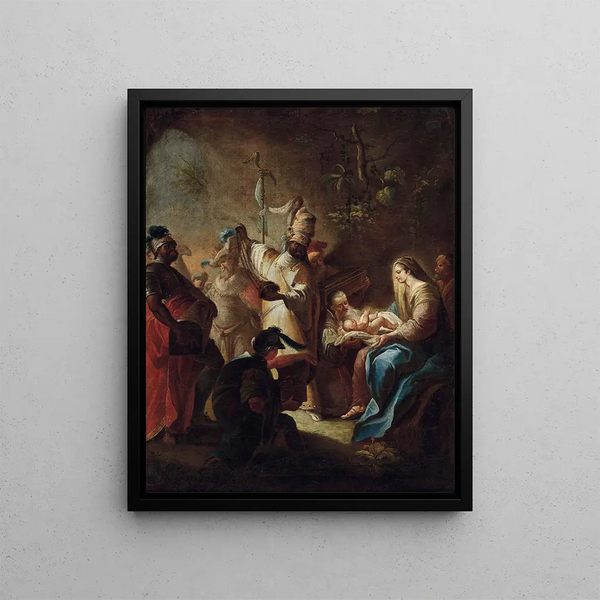 Adoration of the Kings - Johann Evangelist Holzer — framed artwork on a wall
