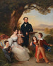 The Baron Cerrini with his Family - Johann Fischbach — artwork view