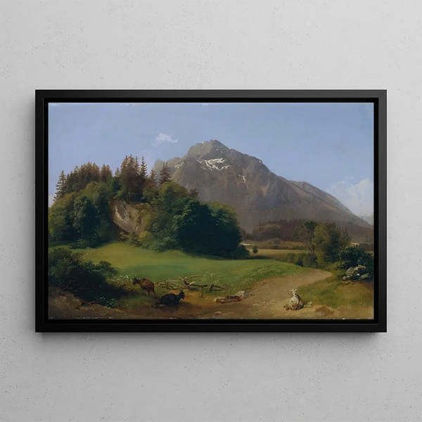 Near Salzburg - Johann Fischbach — framed artwork on a wall