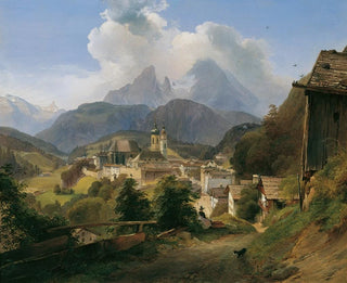 Berchtesgaden avec le Watzmann - Johann Fischbach — artwork view