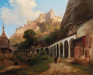 View of the Saint-Pierre Cemetery in Salzburg - Johann Fischbach — artwork view