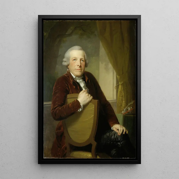 Portrait of Johannes Lublink II philosopher, writer, and statesman - Johann Friedrich August Tischbein — framed artwork on a wall