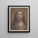 Head of Christ after Reni - Johann Friedrich Bause — framed artwork on a wall