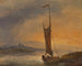 Sailboat at dusk - Johann Friedrich Boeck — artwork view