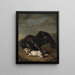 Eagle catching a hare - Johann Friedrich Grooth — framed artwork on a wall