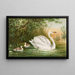 Cygnus cygnus - Johann Friedrich Naumann — framed artwork on a wall