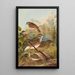Turdus iliacus - Johann Friedrich Naumann — framed artwork on a wall