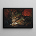 a North American forest fire - Johann Friedrich Wilhelm Wegener — framed artwork on a wall
