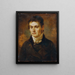 Man with White Tie - Johann Georg Edlinger — framed artwork on a wall