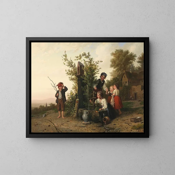 The mole game - Johann Georg Meyer von Bremen — framed artwork on a wall