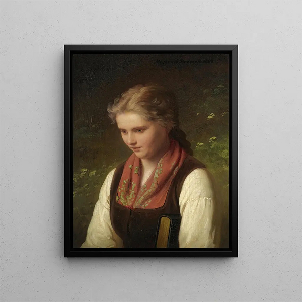 Lost in dreams, reveries - Johann Georg Meyer von Bremen — framed artwork on a wall