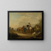 a gentleman on horseback with his groom - Johann Georg Pforr — framed artwork on a wall