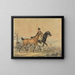 Cavalier with Two Horses and a Dog - Johann Georg Pforr — framed artwork on a wall