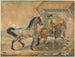 Soldier with 2 horses in front of a stable - Johann Georg Pforr — artwork view