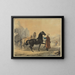 Turkish Painting with a Rappe and a Schimmel - Johann Georg Pforr — framed artwork on a wall