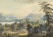 View of Lake Thun and Niesen - Johann Georg Volmar — artwork view