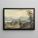 View of Lake Thun and Niesen - Johann Georg Volmar — framed artwork on a wall