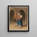 Les Amants rustiques - Johann Georg Volmar — framed artwork on a wall