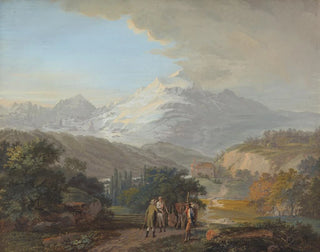 View of Mont Blanc in the Salenges Valley - Johann Georg Volmar — artwork view