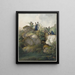 a royal group admiring the sunset at the summit of Mount Hesselberg - Johann Georg von Dillis — framed artwork on a wall