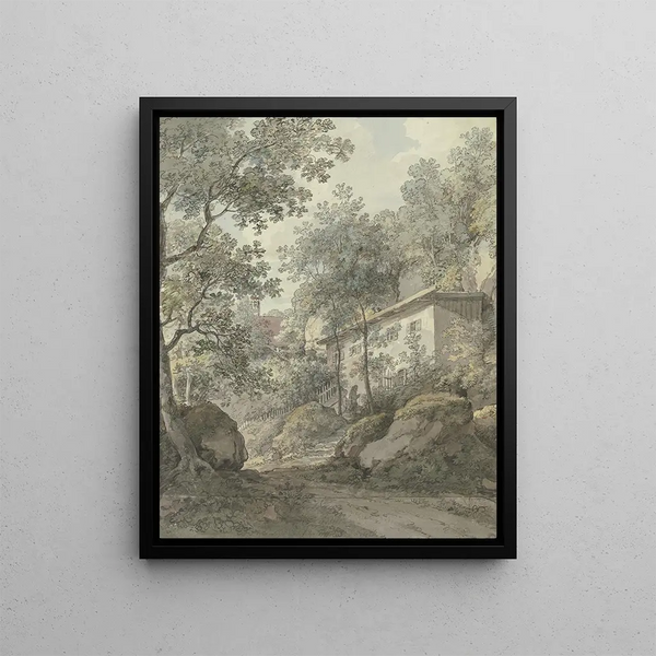 Study of architecture - Johann Georg von Dillis — framed artwork on a wall