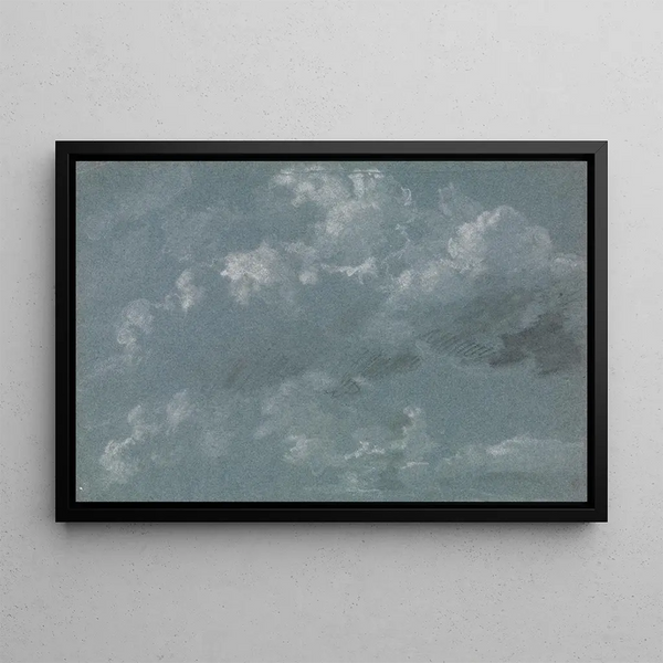 Sky Slightly Cloudy - Johann Georg von Dillis — framed artwork on a wall