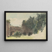 Ancient Roman ruins overgrown with trees and bushes - Johann Gottfried Klinsky — framed artwork on a wall