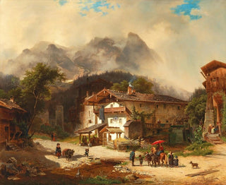 Visit to the Countryside - Johann Gottfried Pulian — artwork view