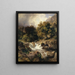 Landscape painting with patterns of the Murg valley near Lake Walenstadt - Johann Gottfried Steffan — framed artwork on a wall