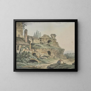 Amphitheatre - Johann Gottlieb Hackert — framed artwork on a wall