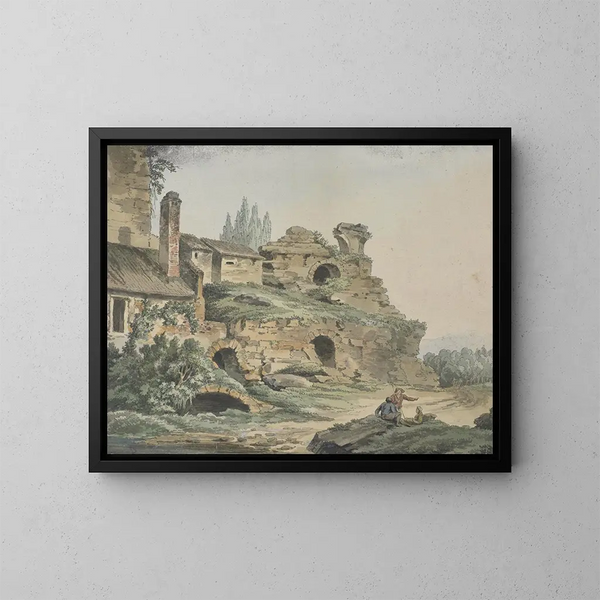 Amphitheatre - Johann Gottlieb Hackert — framed artwork on a wall