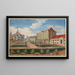 View of the Grain Loft and the Moat Promenade in Bern - Johann Grimm — framed artwork on a wall