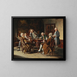 A group of gentlemen - Johann Hamza — framed artwork on a wall