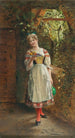 Young girl in traditional costume - Johann Hamza — artwork view