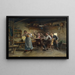 Musical entertainment at the mountain pasture - Johann Hamza — framed artwork on a wall
