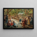 La Salle de quilles - Johann Hamza — framed artwork on a wall