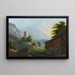 The castle of Resti in the Meiringen valley - Johann Heinrich Bleuler the Younger — framed artwork on a wall