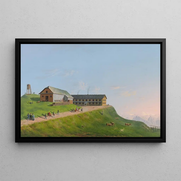 Rigi Kulm - Johann Heinrich Bleuler the Younger — framed artwork on a wall